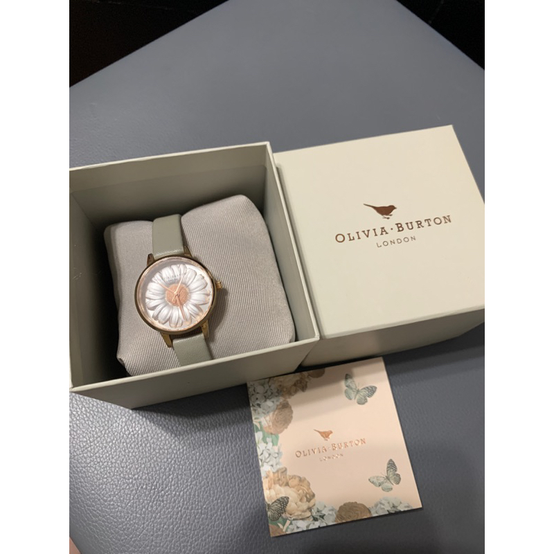 olivia burton 3D Daisy Gray&Rose gold 立體立體小雛菊手錶