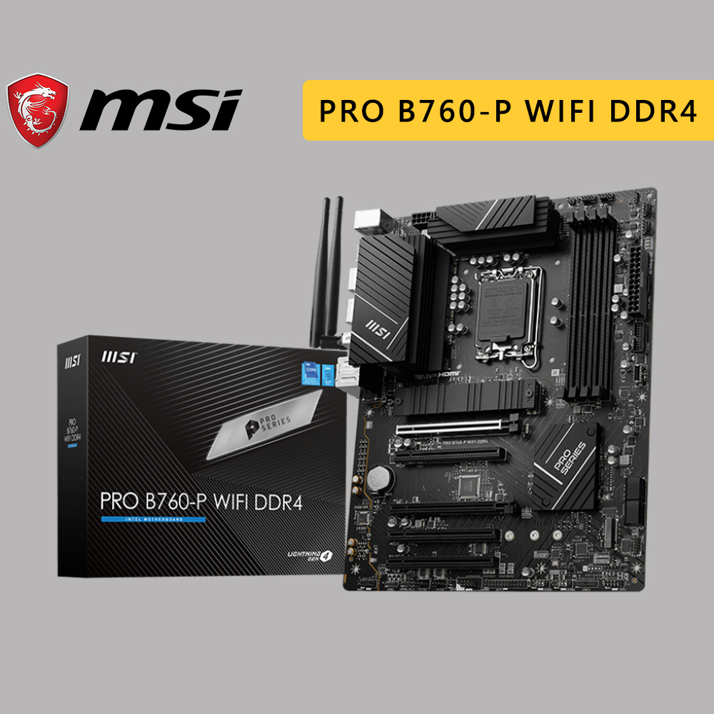 MSI 微星 PRO B760-P WIFI DDR4 1700腳位 ATX 主機板 主板