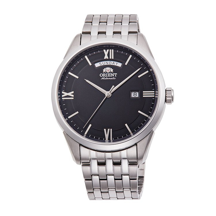 ORIENT 東方錶 現代系列黑面不鏽鋼機械錶 星期日期顯示 40.8mm RA-AX0003B 台灣公司貨保固一年