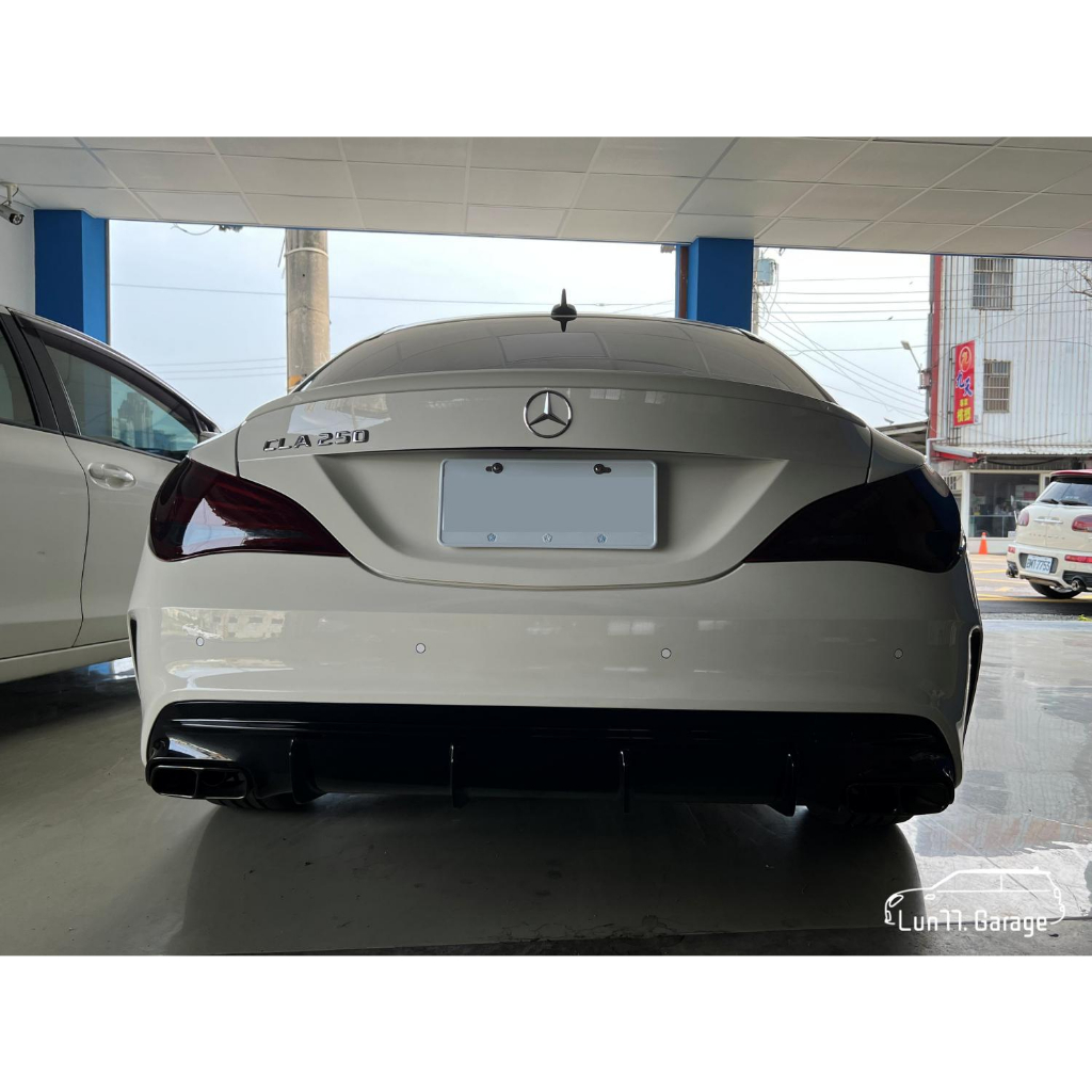 Lun77. 現貨 - BENZ CLA45 AMG款 亮黑烤漆 後下擾流 四出尾管 空力套件 後下巴 W117 副廠