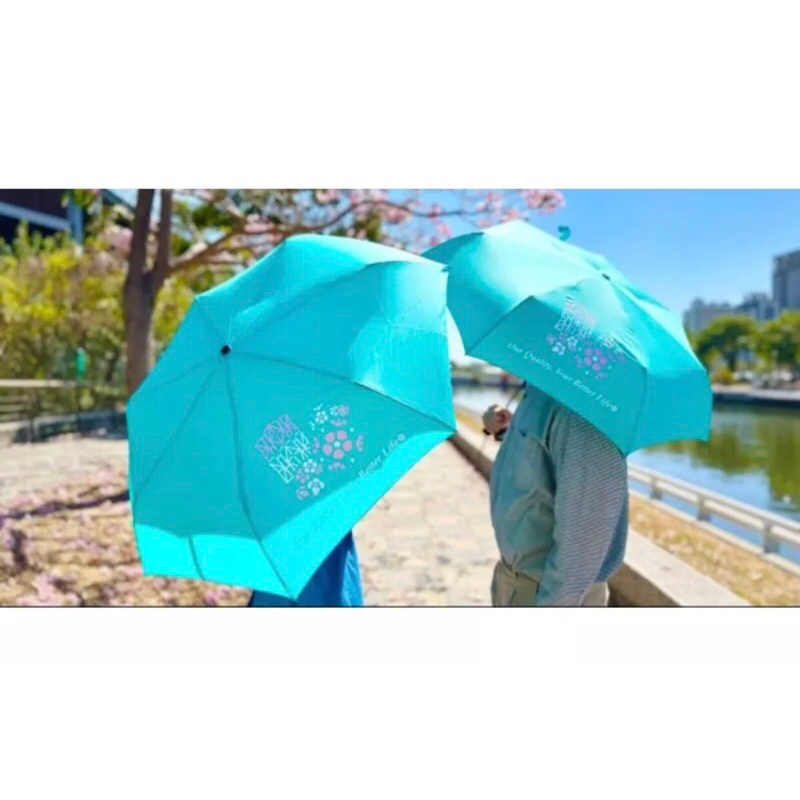 2023年中鋼紀念品 傘Q Tiffany 藍 粉色風鈴花