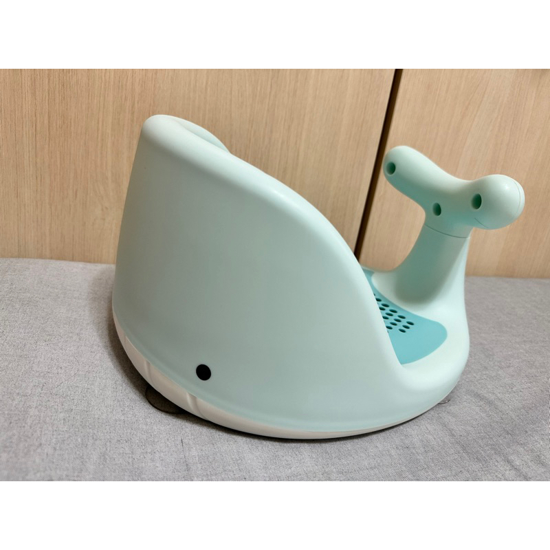 「二手」萌趣小鯨魚軟膠座椅 洗澡椅 嬰兒洗澡椅 寶寶椅