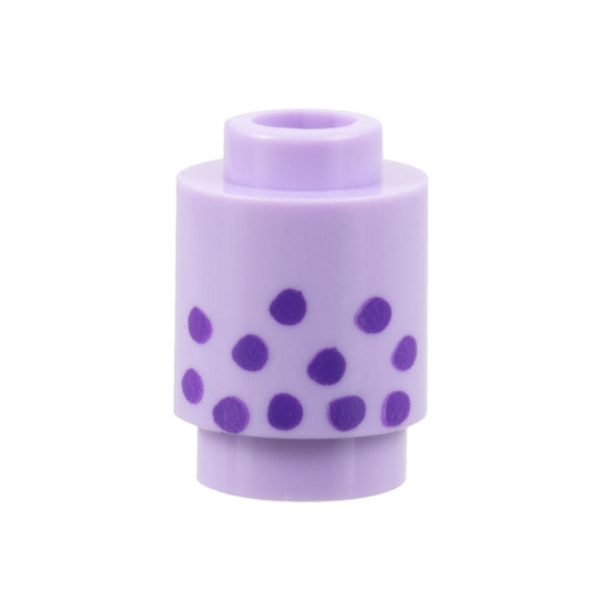【小荳樂高】LEGO 淡紫色 1x1 珍珠奶茶 圓柱/圓桶 Brick Round 3062bpb073 641659