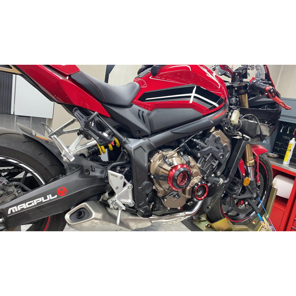 CB650R引擎護蓋組 適用於 本田 CBR650R改裝紅色引擎護蓋 CB650R 黑色引擎護蓋 CB650R正時護蓋