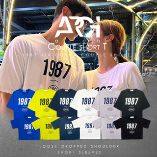 【ARCH】 AR2317 韓國 情侶踢 1987 字母 簡約 短版 短袖 情侶衣 休閒衣 多色 百搭 短t