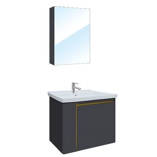 【三件式組合】Laister 萊斯特60CM瓷盆不鏽鋼浴櫃組 不鏽鋼鏡櫃100%防水
