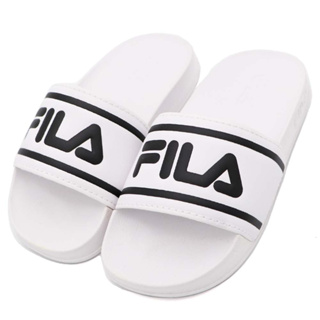 FILA KIDS 休閒 拖鞋 皮革 中大童 黑白 R9362 (2-S834X-001)