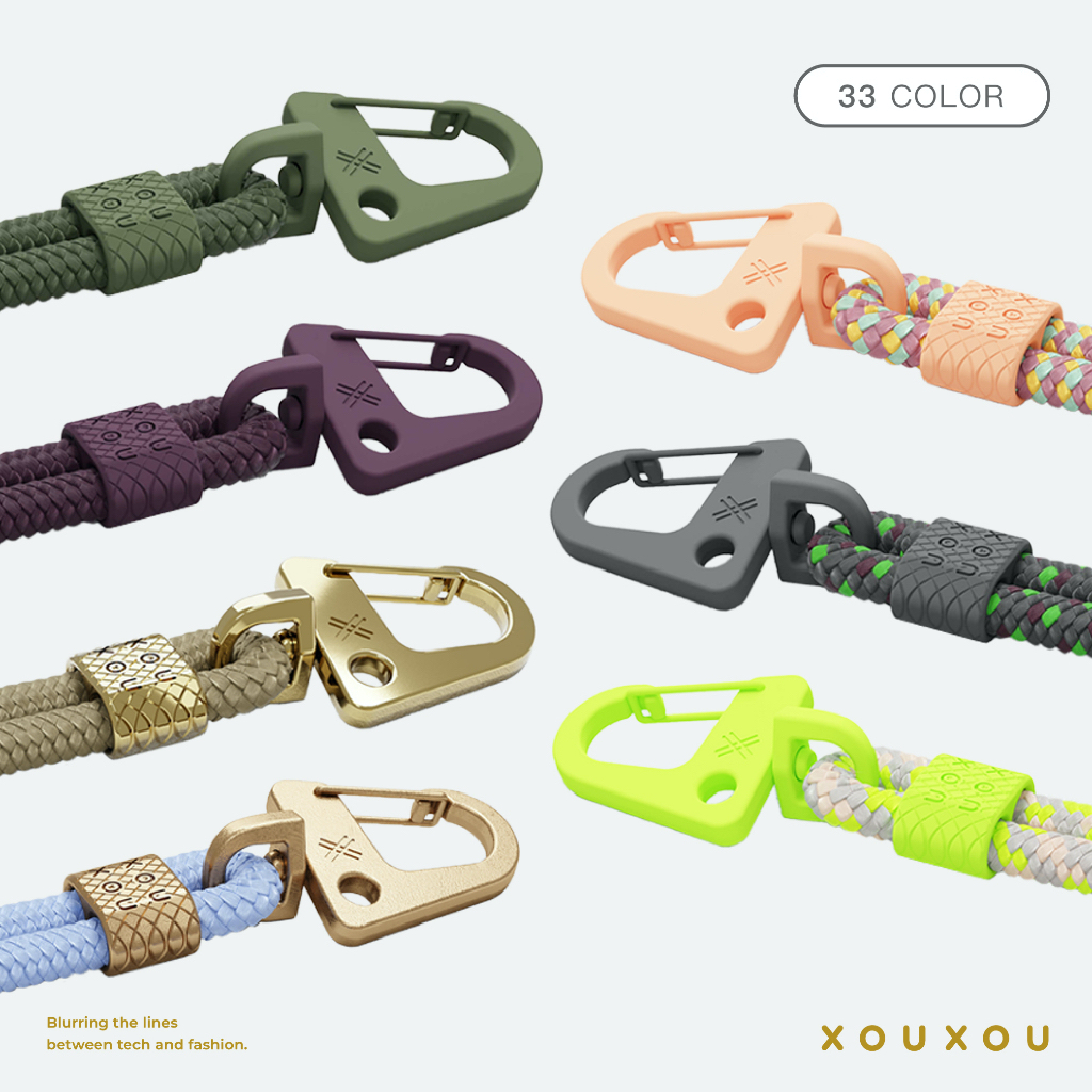 【XOUXOU】 6mm手機編織掛繩背帶  登山扣 360度旋轉吊扣 手機背帶 手機掛繩