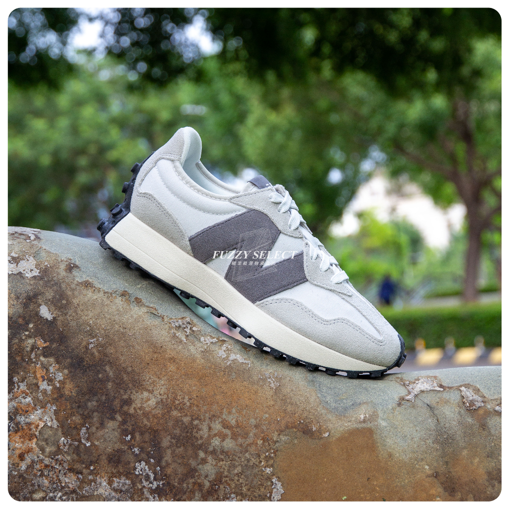 【逢甲 FUZZY】New Balance 327 灰芝麻 白灰 麂皮 帆布 拼布 MS327WE