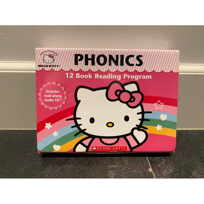 全新未使用童書Hello Kitty Phonics Box Set(粉紅) (12書+1 CD)