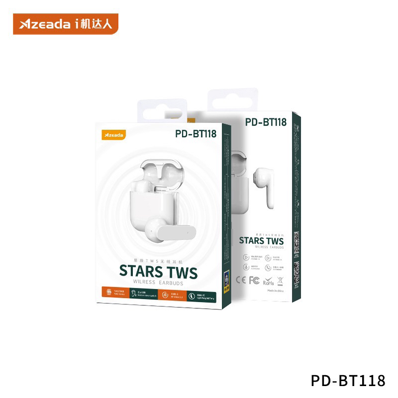 ♚新品現貨♚AZEADA PD-BT118 TWS耳機 藍牙耳機 藍芽耳機 抗躁 立體聲 星辰 i機達人