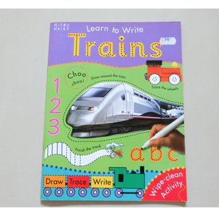 【Miles Kelly】Learn to Write: Trains Wipe-clean Activity Book