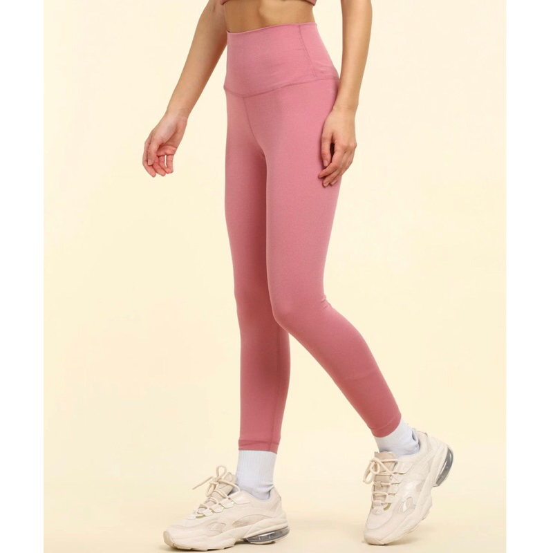 Nike Yoga 女款高腰九分內搭褲 粉