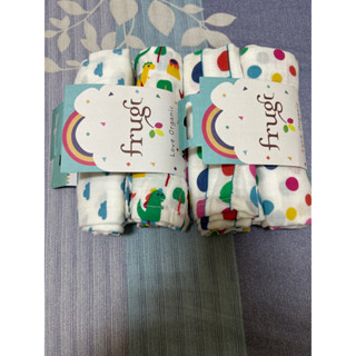 四入 全新 英國🇬🇧Frugi 新生兒包巾 有機棉紗布 推車蓋毯 汽座蓋被 出月中 安撫巾 彌月禮盒 恐龍 擁抱點點