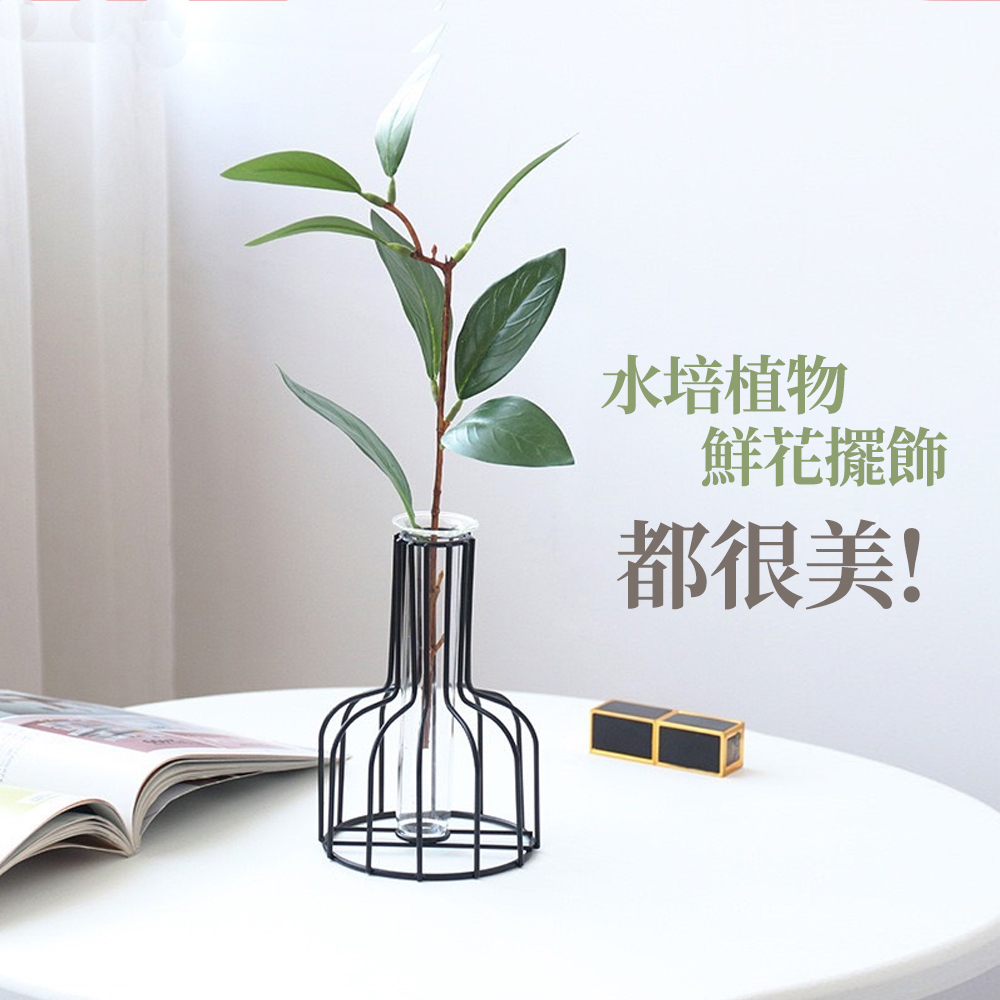 【新品X現貨】花器 花瓶 時尚金屬曲線花瓶 辦公室小物 室內植物 永生花 乾燥花 仿真植物