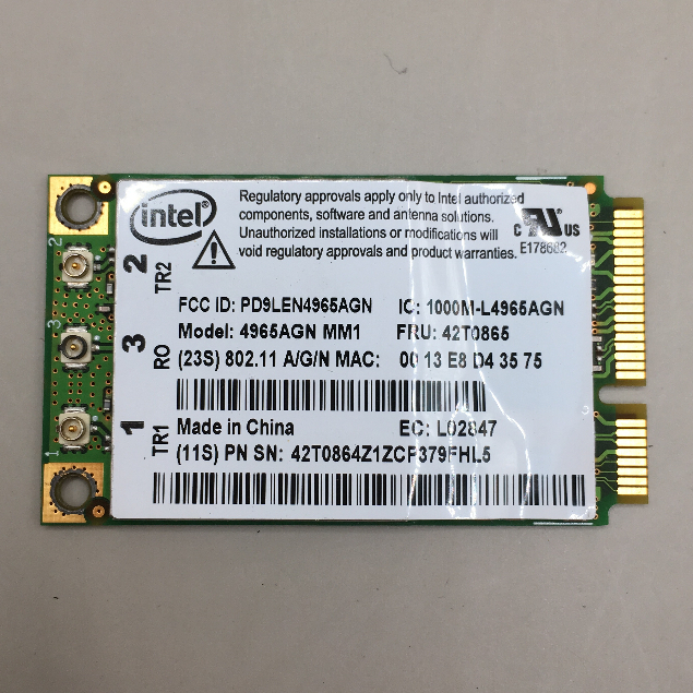 Intel	WiFi Link 1000 4965AGN MM1 二手筆電網卡-9