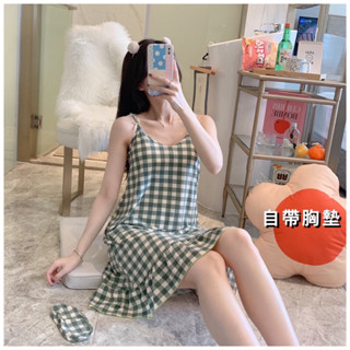 睡衣裙 胸墊睡衣 睡衣 性感睡衣 睡裙 居家服 無袖