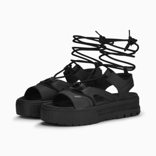 零碼現貨 日本 PUMA Maze Lace Sandal 全黑 黑色 厚底綁帶涼鞋