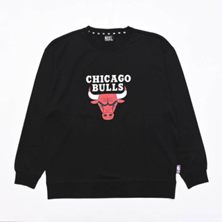 NBA 隊徽印刷 薄款 長袖上衣 公牛隊 3255101220 黑色