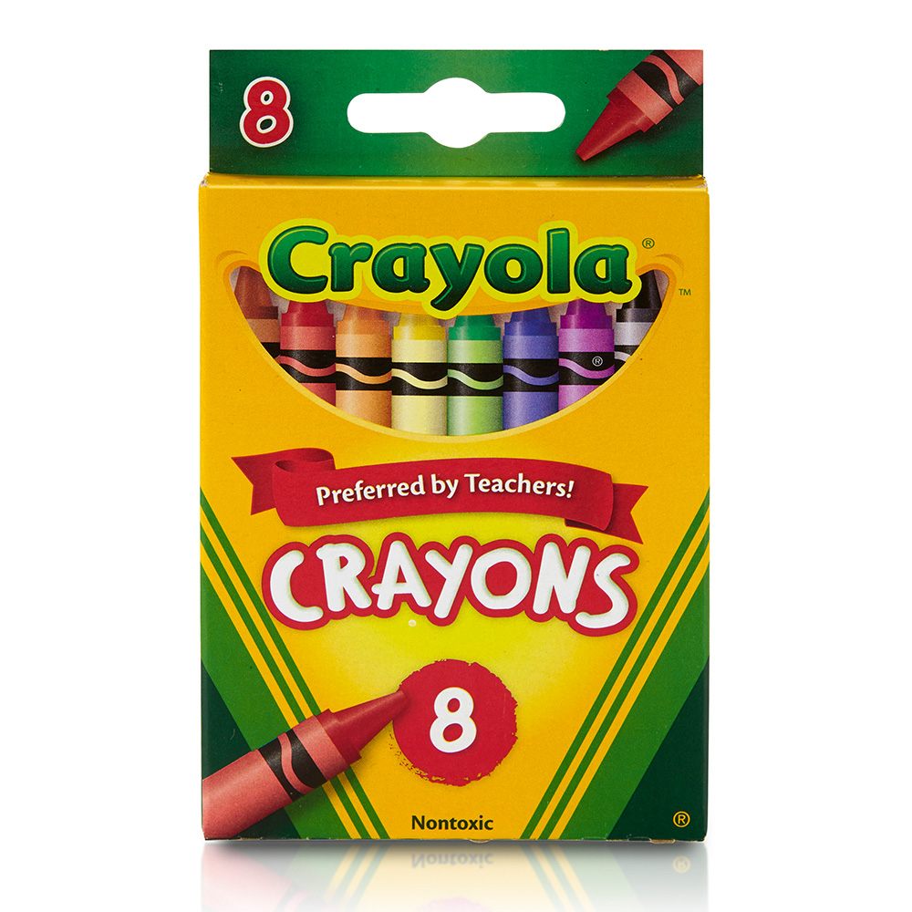【美國繪兒樂Crayola】彩色蠟筆8色｜專為兒童設計 耐用 安全無毒