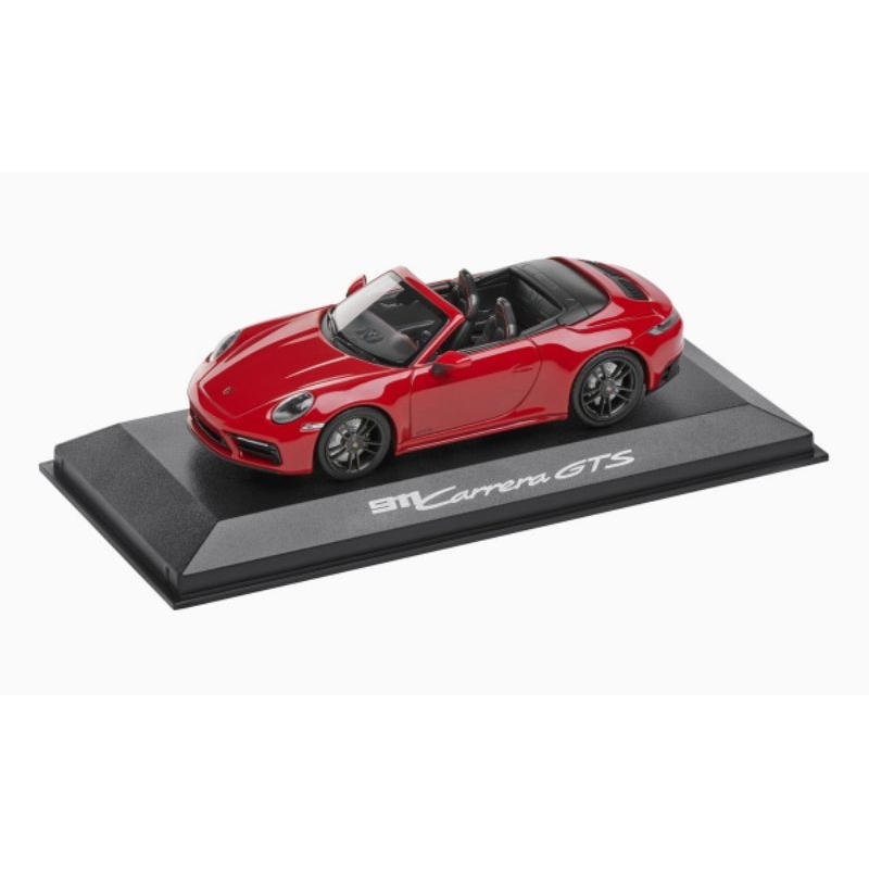 《新品》保時捷德國911 Carrera GTS敞篷1/43模型車(紅）
