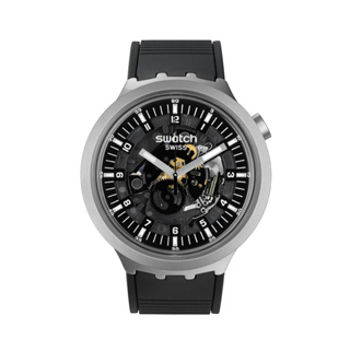 【SWATCH】BIG BOLD 金屬 DARK IRONY 暗夜黑 (47mm) 瑞士錶 手錶 男錶 SB07S105