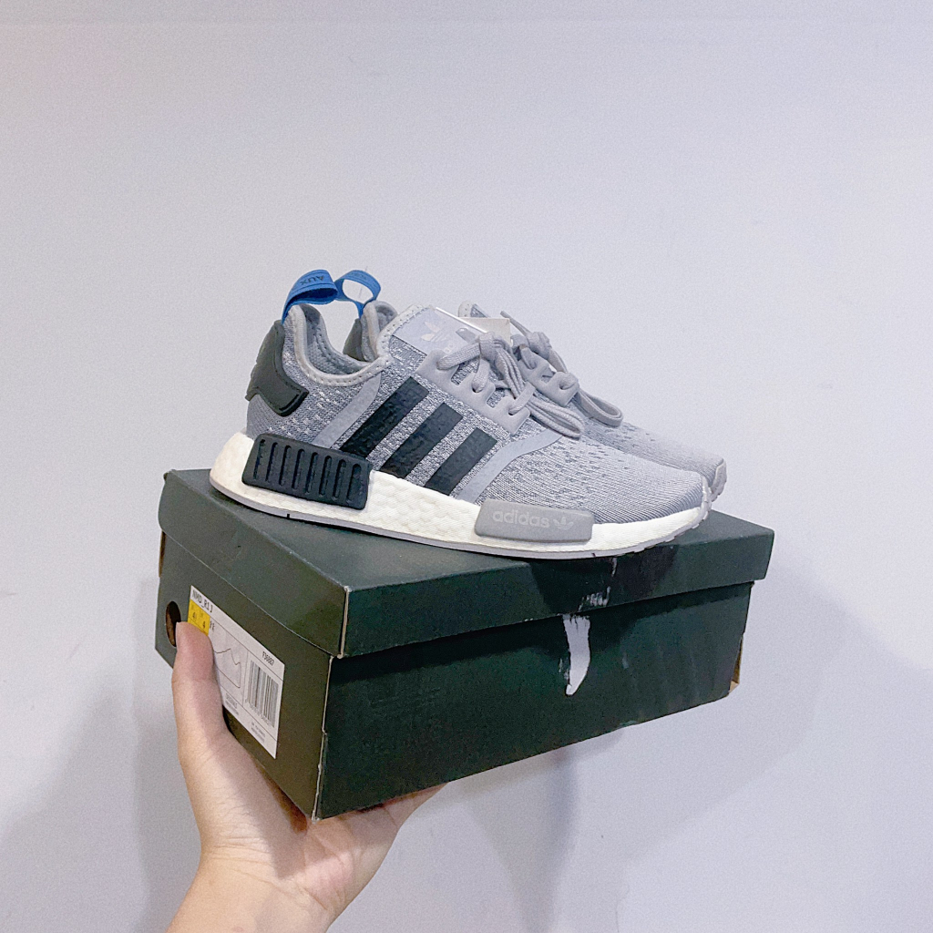 Sugar_tw - 現貨 Adidas NMD R1 J 灰色 黑色 百搭款 童鞋 大童鞋 F36887