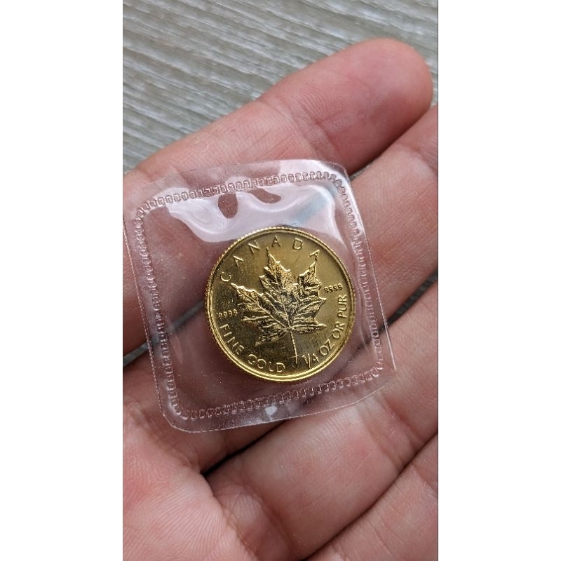 1992年 1/4oz 楓葉金幣 全新品