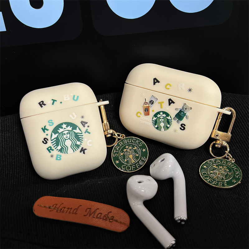 ins星巴克圖案 airpods pro 保護套 保護殼 耳機殼 磨砂 1代2代3代 pro2 藍牙耳機 矽膠 耳機套