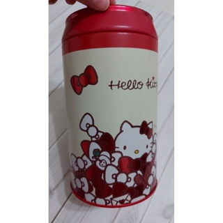 🍀二手 三麗鷗 Hello Kitty 鐵製收納罐 密封罐(紅色）