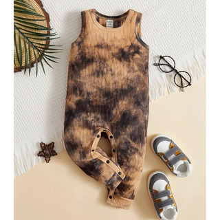 嬰兒紮染羅紋針織連身褲 Baby Tie Dye Ribbed Knit Jumpsuit