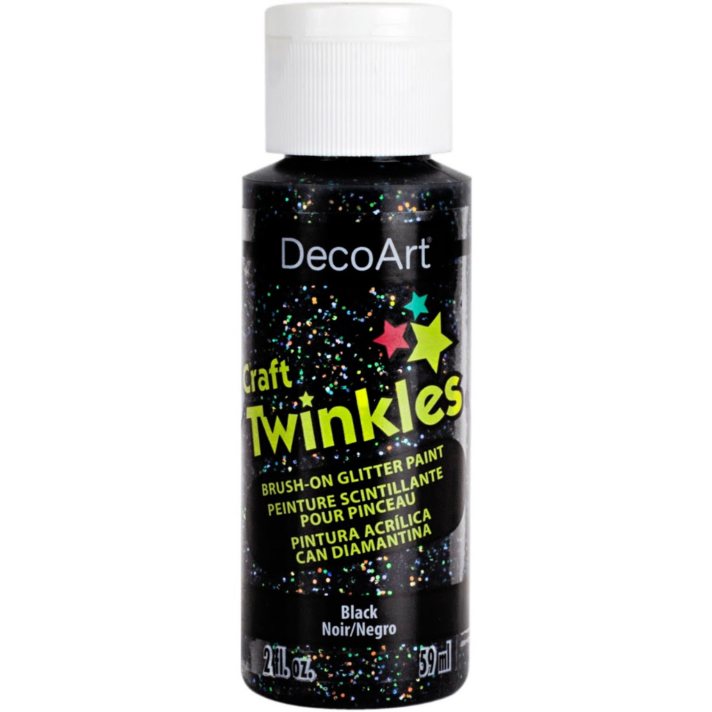 DecoArt 黑色 Black 59 ml Craft Twinkles 工藝閃爍 壓克力顏料 - DCT14 美國