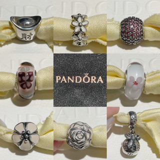 Pandora 潘朵拉 現貨 絕版 全新 925 聖誕 玫瑰 櫻花 固定扣 琉璃珠 蝴蝶 粉色水鑽 琺瑯 隔圈 元寶