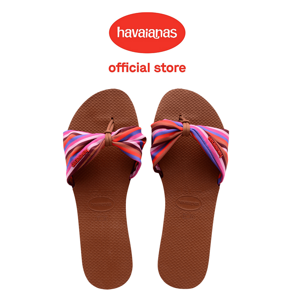 Havaianas哈瓦仕 平底涼鞋 拖鞋 碎花 咖啡 You St Tropez Print 4148246-1976W