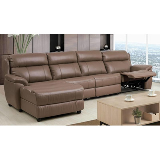【新荷傢俱工場】】 23G 318 咖啡色奈米皮 L型電動功能沙發椅 伸縮沙發 休閒沙發 沙發床 躺椅 沙發
