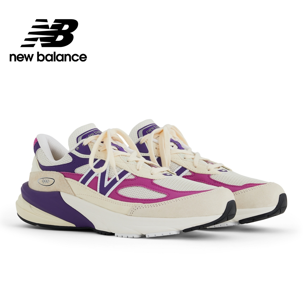 【New Balance】 NB 美國製復古鞋_中性_白紫色_U990TD6-D楦 英美鞋 990