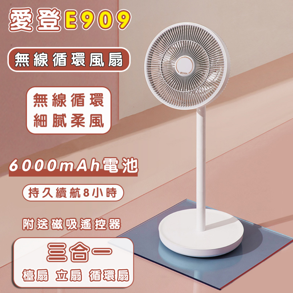 【現貨速發】小米有品 愛登E909 便携電風扇 收納電風扇 風扇 電扇 摺疊扇 淨化扇 循環扇 收納扇 電風扇 立式風扇