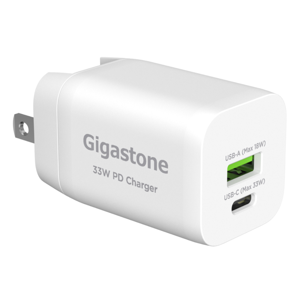 GIGASTONE PD-6330W PD/QC3.0 33W雙孔急速快充充電器