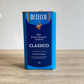 【亞米食材】DE CECCO特級冷壓精純橄欖油3L-藍標鐵桶裝