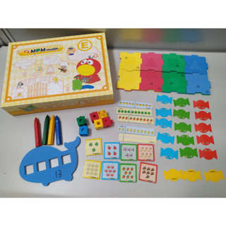 二手 MPM math 數學 教具 E套 ( 蠟筆／圖卡／積木）數字／形狀／顏色／幼兒園教具