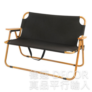森山林裡 舉木鋁合金雙人折疊露營椅 - 黑 約113x53x74cm (CP042)