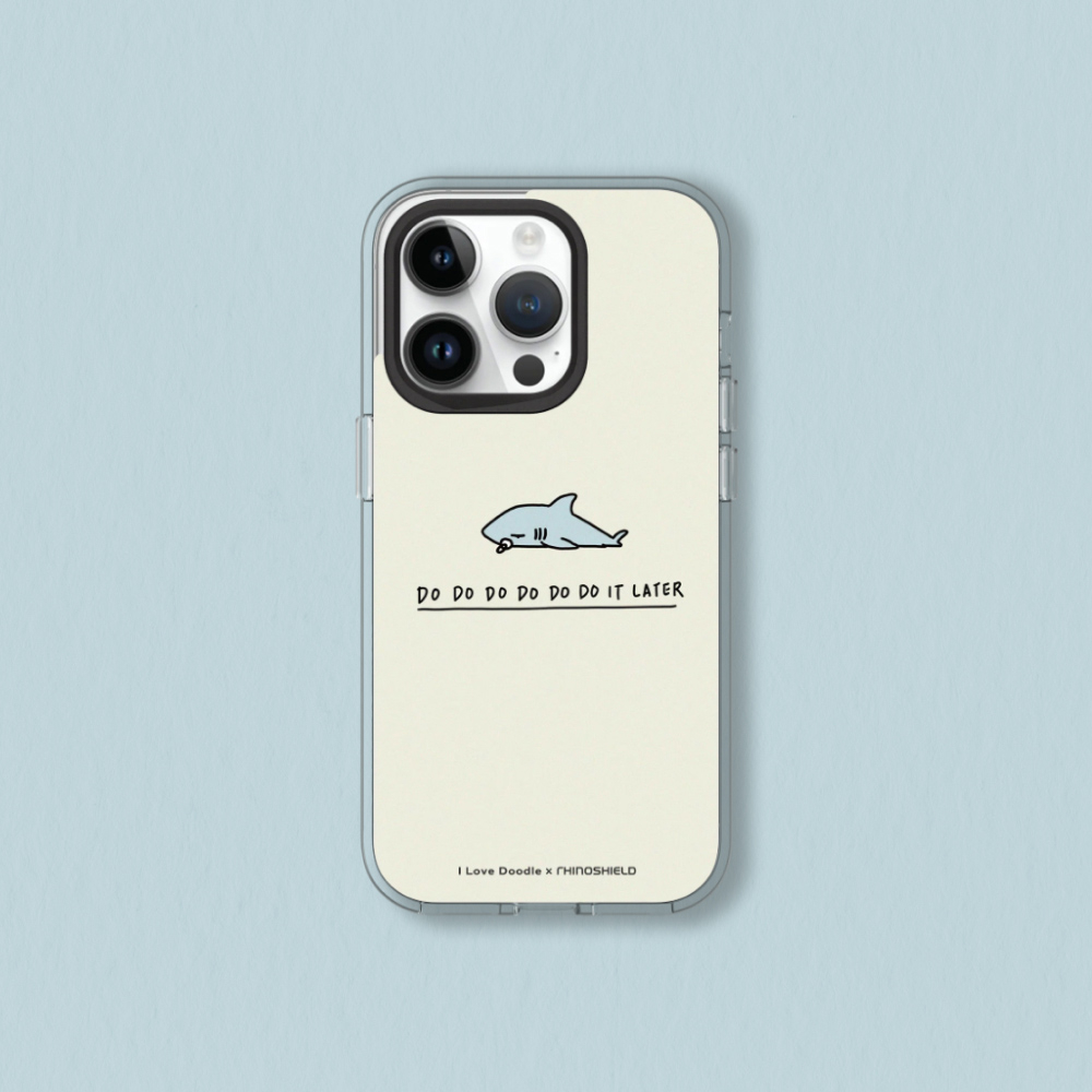 犀牛盾 適用iPhone Clear(MagSafe兼容)透明防摔手機殼|ilovedoodle系列/鯊魚