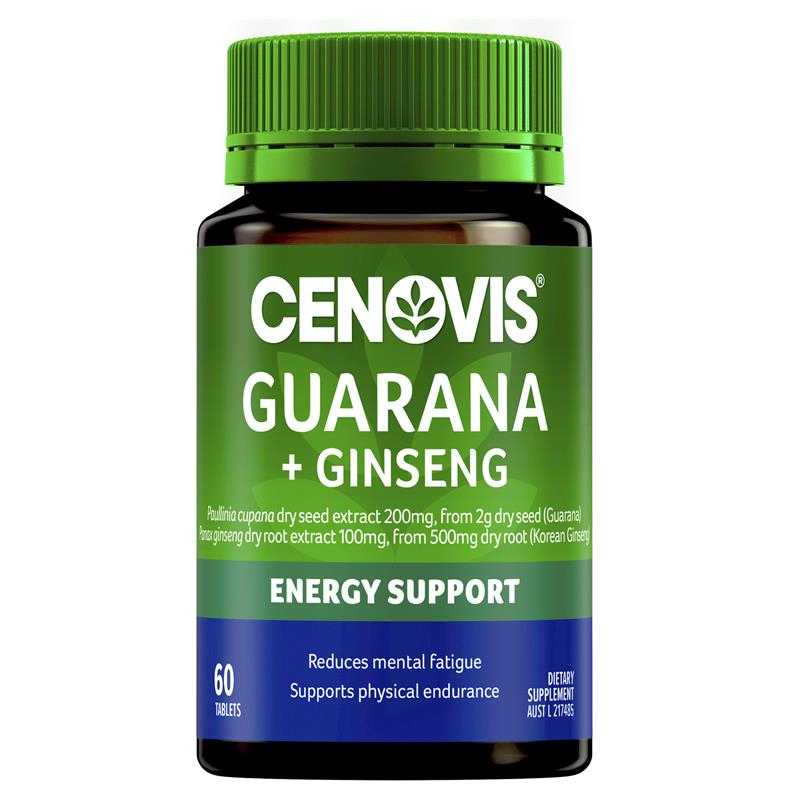 🎐黃小姐的異想世界🎐Cenovis Guarana 2000 &amp; Ginseng 500 60 Tablets