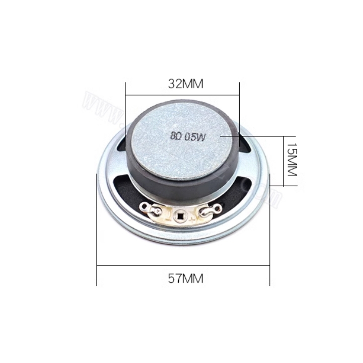 ►85◄57MM鐵殼外磁紙盆喇叭8歐0.5W 電話機對講喇叭揚聲器