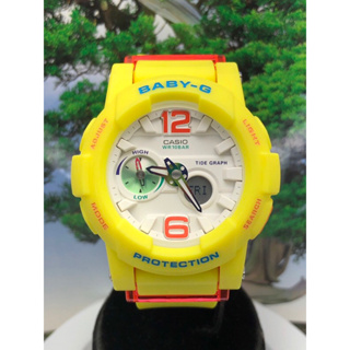 卡西歐Casio Baby-G BGA-180 潮汐雙顯運動休閒女錶(亮黃色)