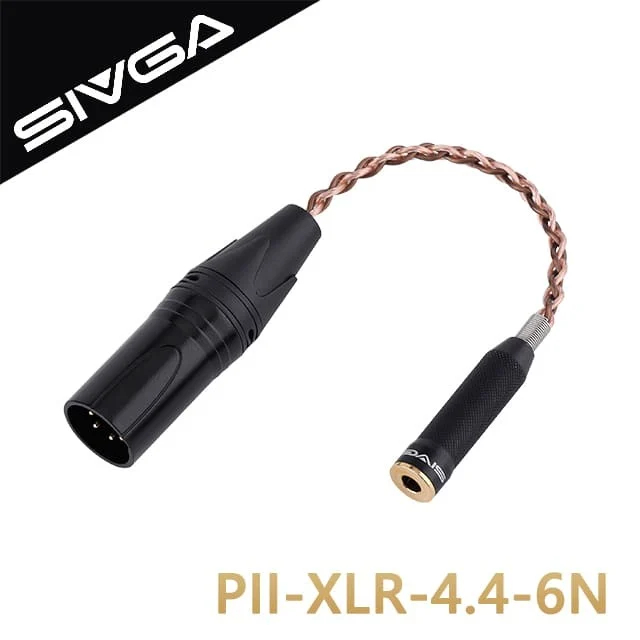 SIVGA 4pin XLR(公)轉4.4mm(母)平衡音源轉接線】P-II耳罩式耳機線/適用於XLR音樂設備/播放器/