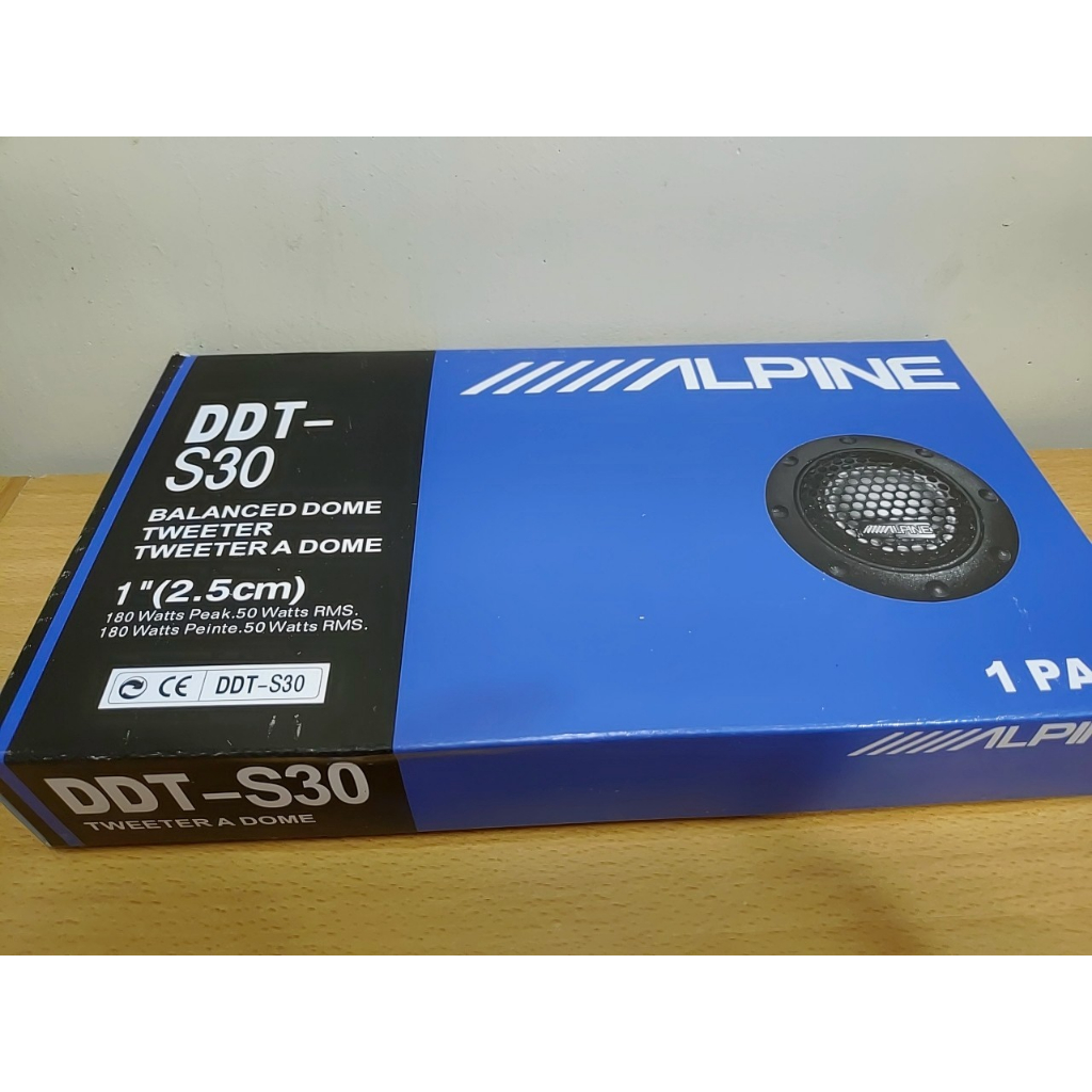 (全新現貨)汽車音響 汽車喇叭 阿爾派 ALPINE DDT-S30 高音喇叭 含濾波電容 車用喇叭 車門喇叭