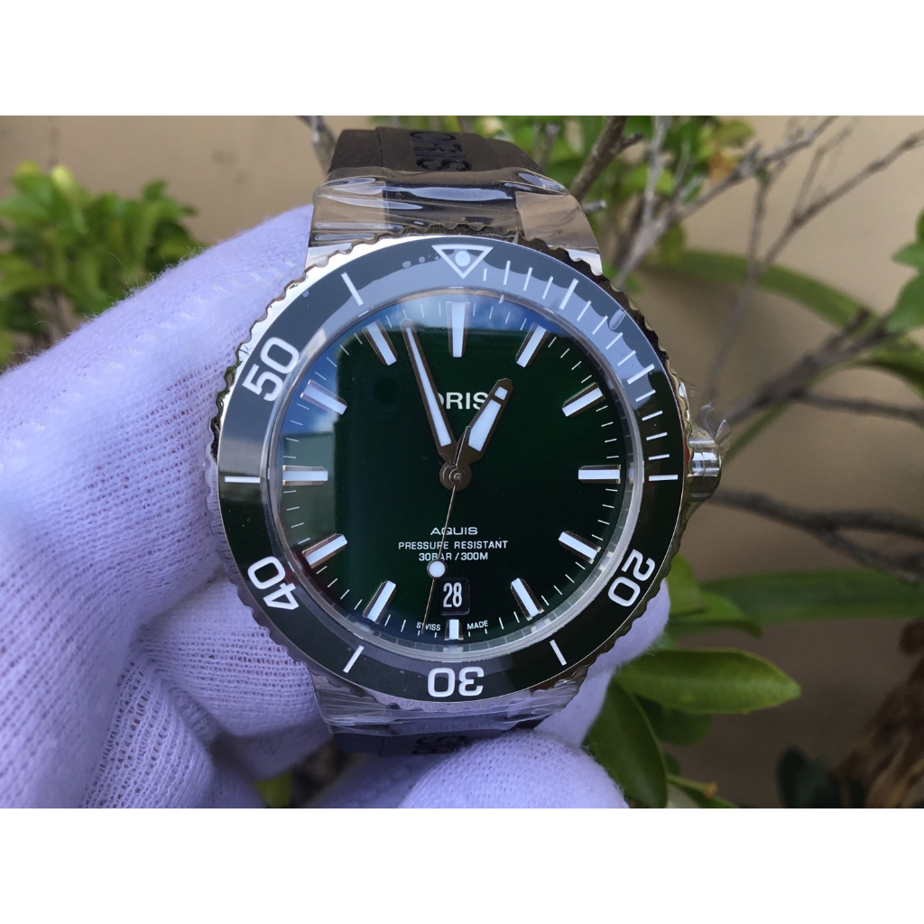 ORIS 豪利時 時間之海  錶徑39.5mm 型號017337734157  綠面膠帶 自動機芯