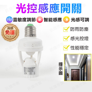 家護保｜E27紅外線人體感應燈座(110-220V)
