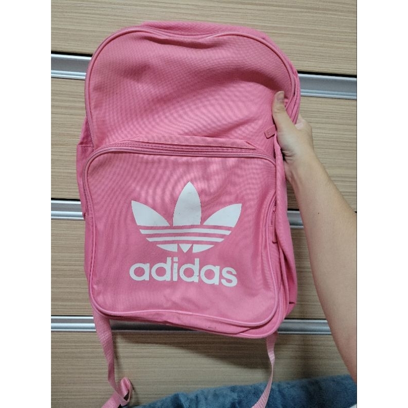 9527 Adidas Trefoil Backpack BK6725 愛迪達 粉紅色 運動 後背包 硬挺